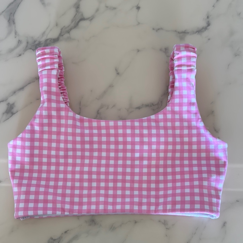 Astoria Activewear Pink Gingham Sports Bra
